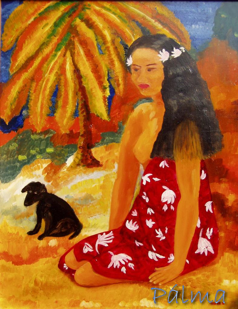 Olaj, farost, 50cm x 39cm