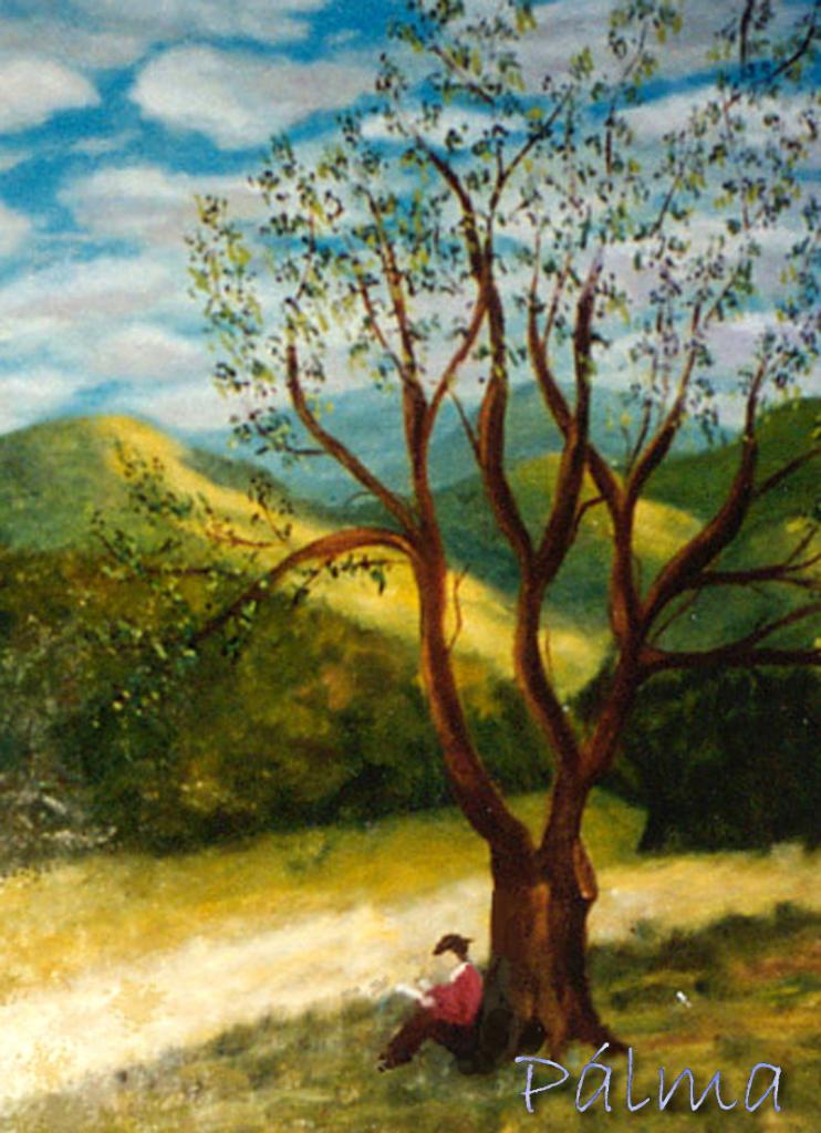 Olaj, farost, 70cm x 50cm