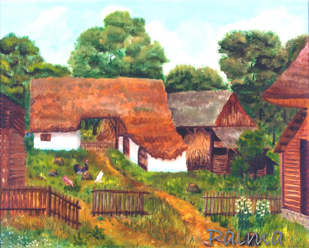 Olaj, farost, 40cm x 50cm