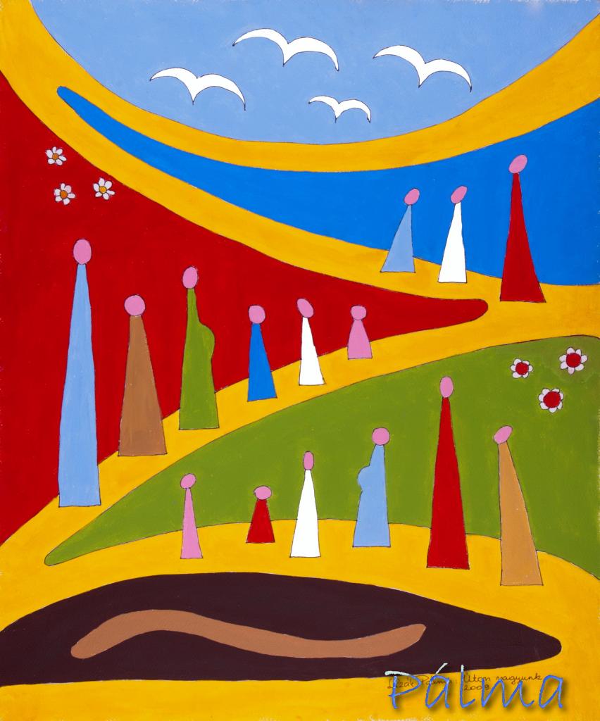 Olaj, akvarell papír, 70cm x 50cm