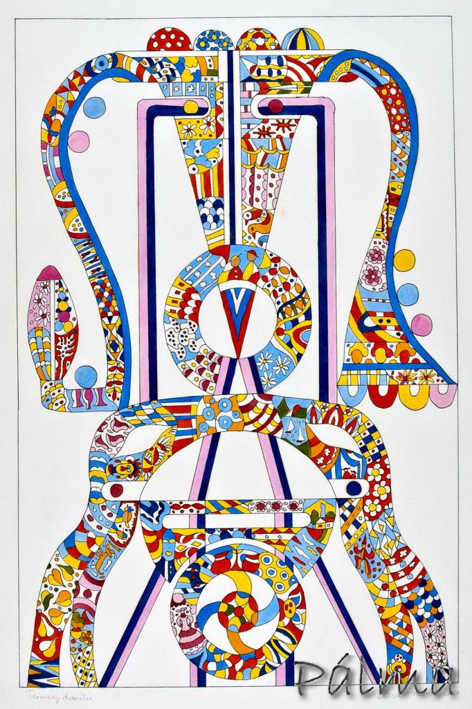 Olaj, akvarell papír, 70cm x 50cm