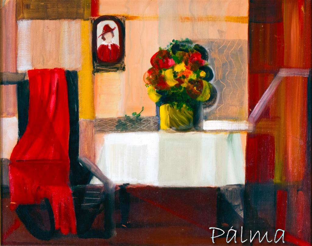 Olaj, farost, 30cm x 36cm