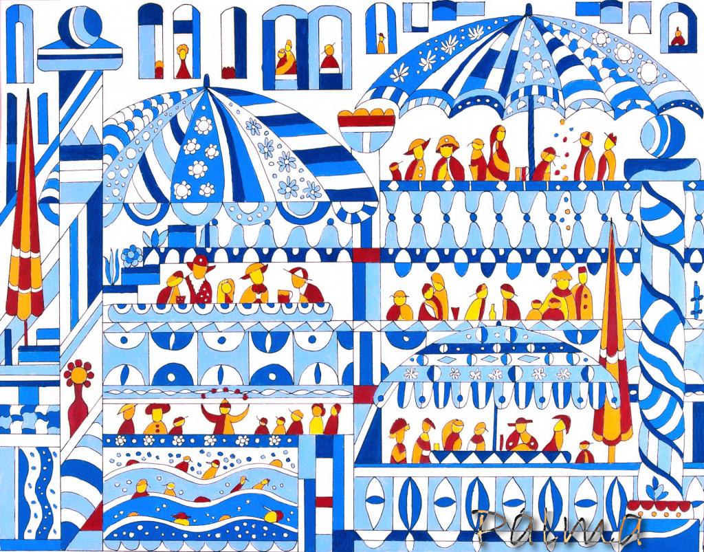 Olaj, akvarell papír, 50cm x 60cm