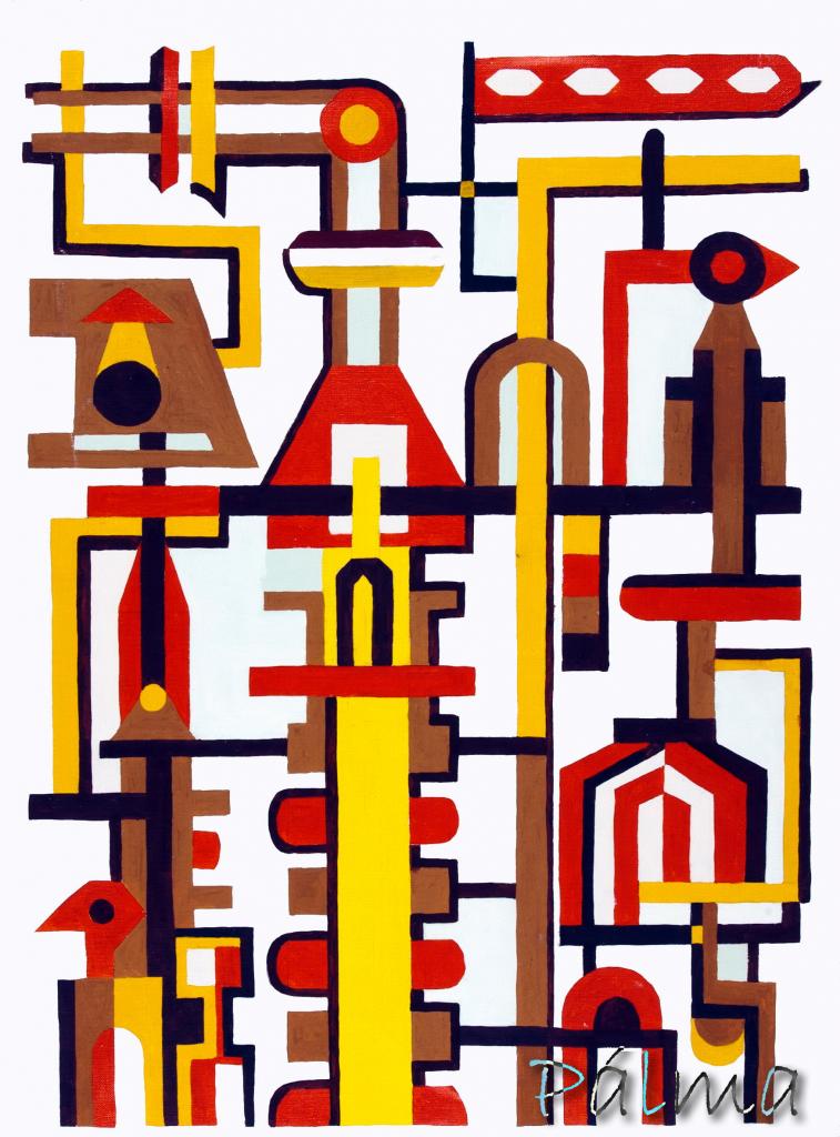 Olaj, farost, 70cm x 50cm