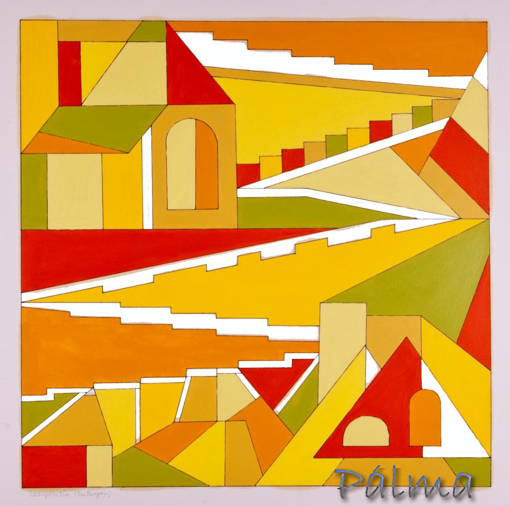 Olaj, akvarell papír, 49cm x 50cm